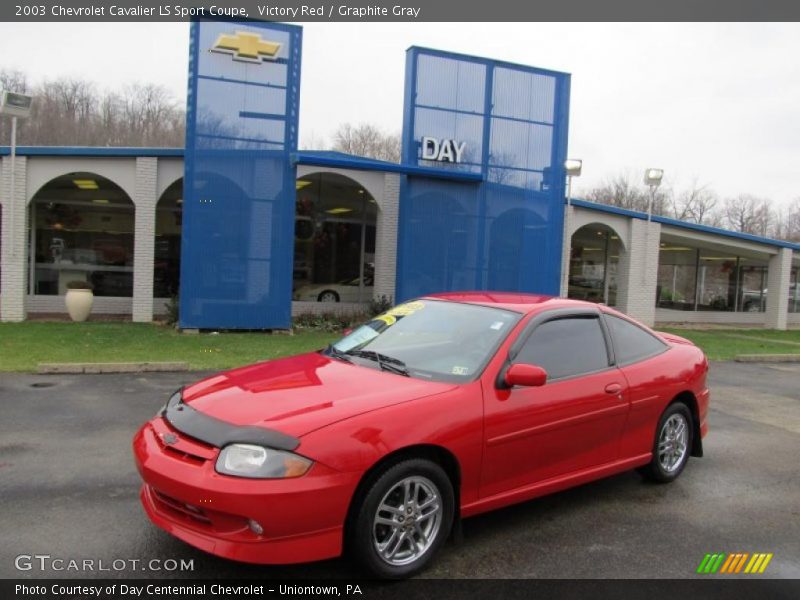 Victory Red / Graphite Gray 2003 Chevrolet Cavalier LS Sport Coupe