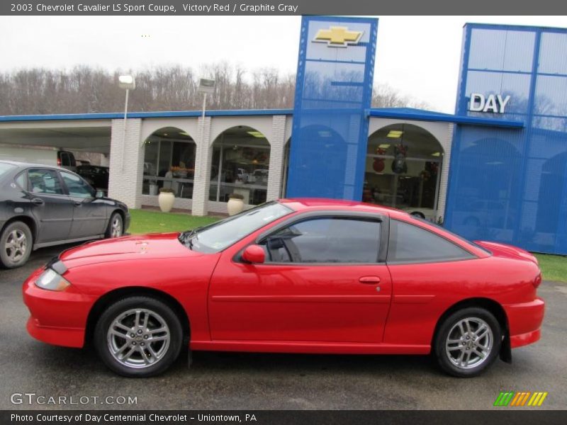 Victory Red / Graphite Gray 2003 Chevrolet Cavalier LS Sport Coupe