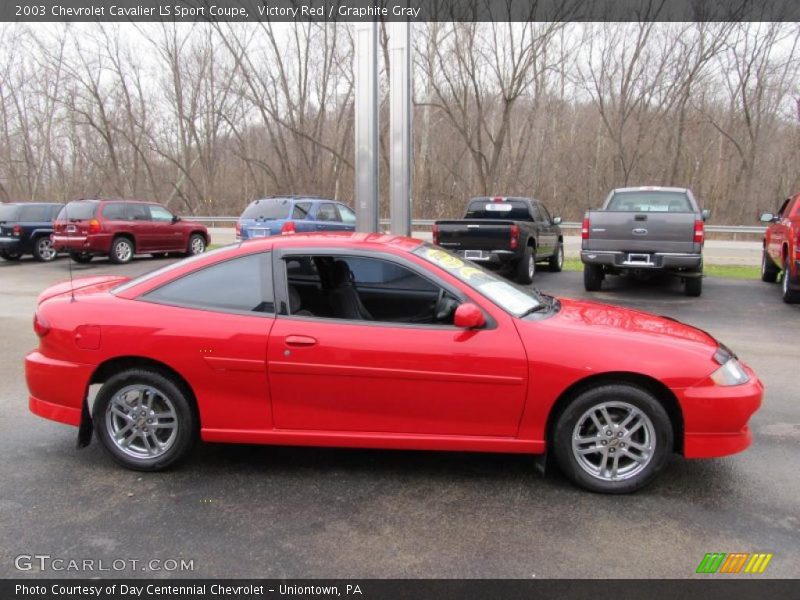 Victory Red / Graphite Gray 2003 Chevrolet Cavalier LS Sport Coupe