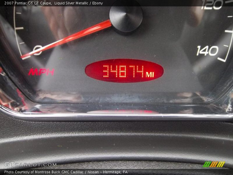Liquid Silver Metallic / Ebony 2007 Pontiac G6 GT Coupe