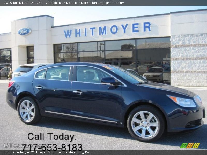 Midnight Blue Metallic / Dark Titanium/Light Titanium 2010 Buick LaCrosse CXL