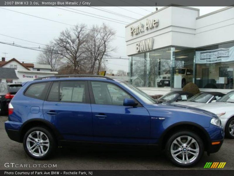 Montego Blue Metallic / Grey 2007 BMW X3 3.0si