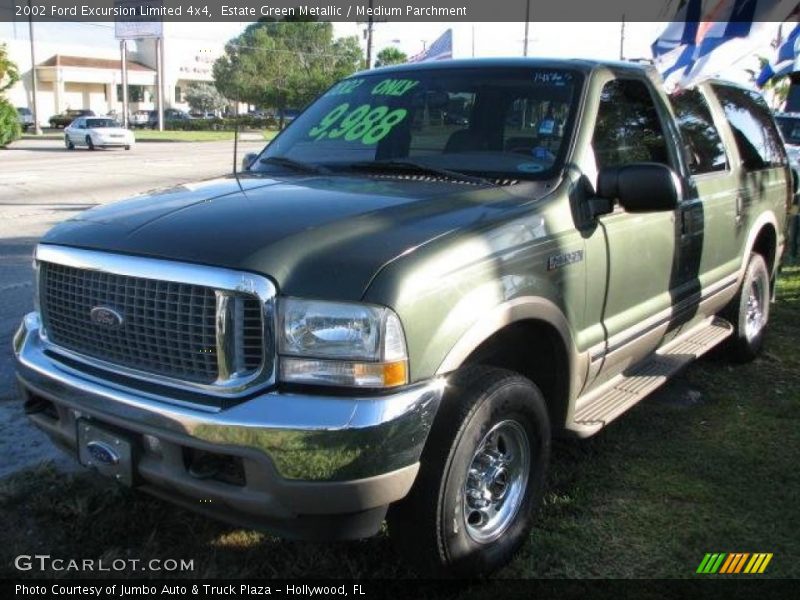 Estate Green Metallic / Medium Parchment 2002 Ford Excursion Limited 4x4