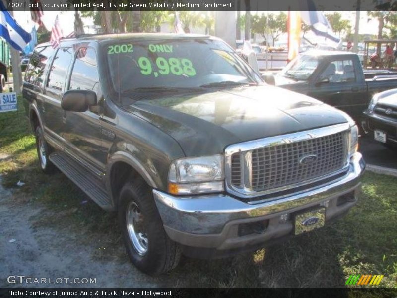 Estate Green Metallic / Medium Parchment 2002 Ford Excursion Limited 4x4