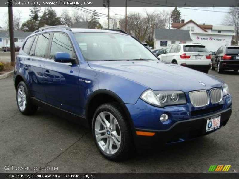 Montego Blue Metallic / Grey 2007 BMW X3 3.0si