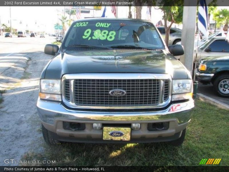 Estate Green Metallic / Medium Parchment 2002 Ford Excursion Limited 4x4