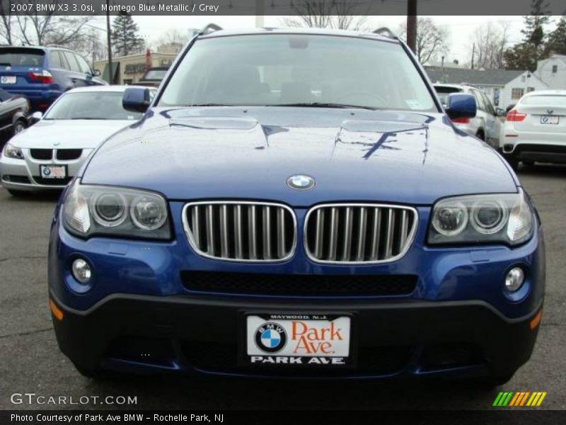 Montego Blue Metallic / Grey 2007 BMW X3 3.0si