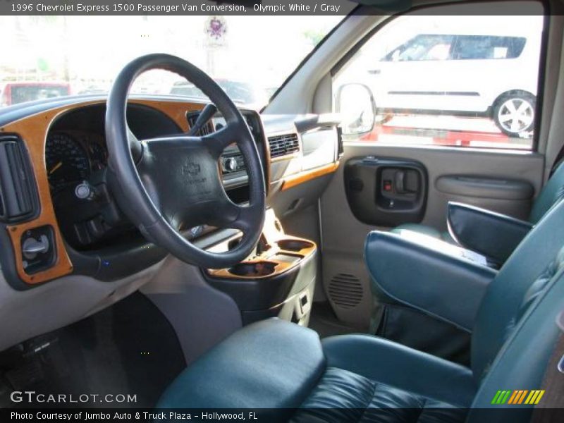Olympic White / Gray 1996 Chevrolet Express 1500 Passenger Van Conversion