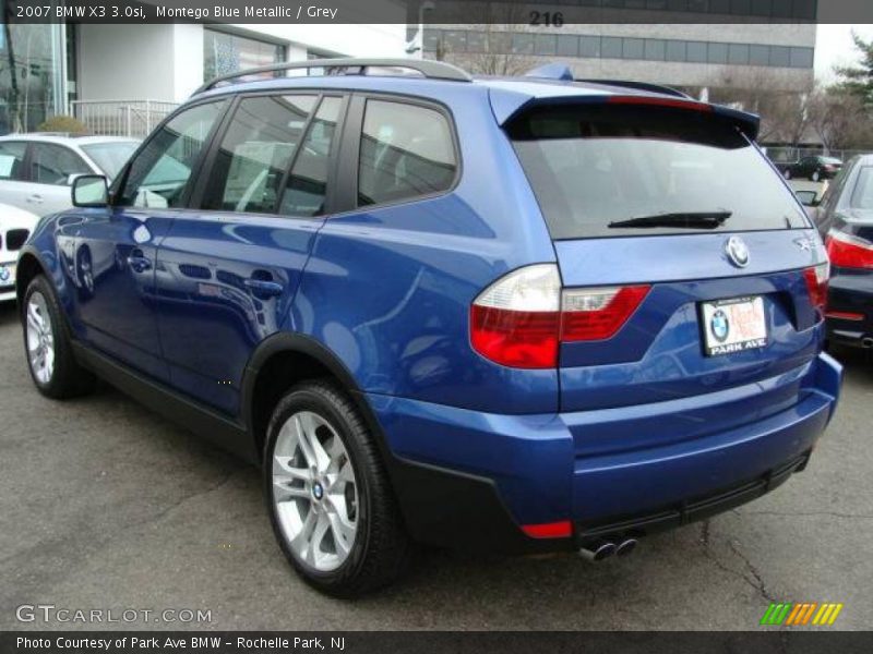 Montego Blue Metallic / Grey 2007 BMW X3 3.0si