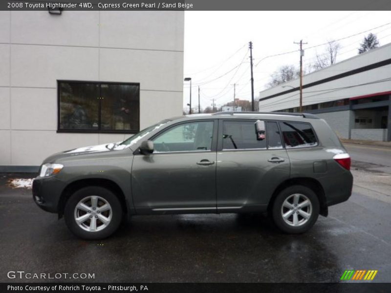 Cypress Green Pearl / Sand Beige 2008 Toyota Highlander 4WD