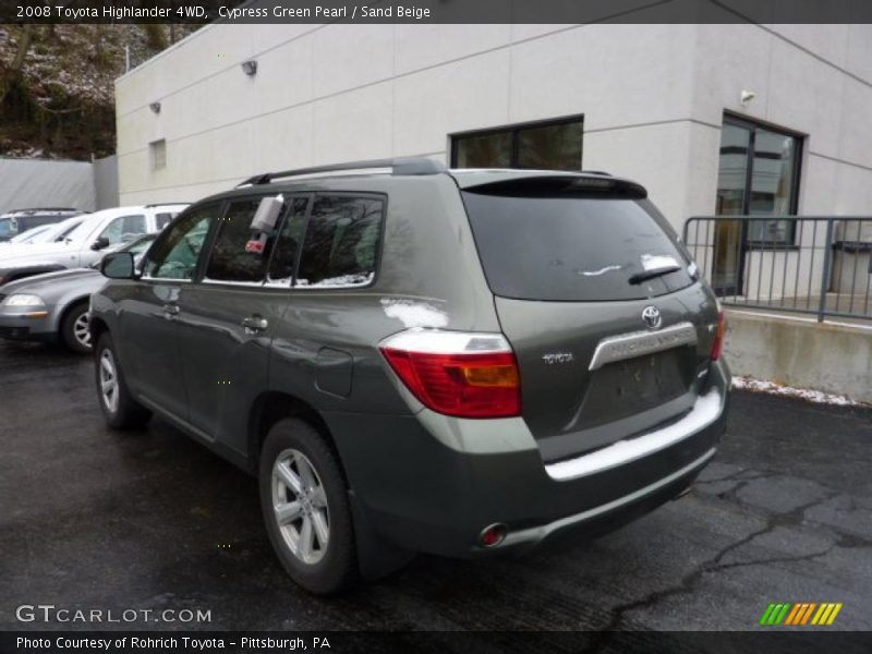 Cypress Green Pearl / Sand Beige 2008 Toyota Highlander 4WD