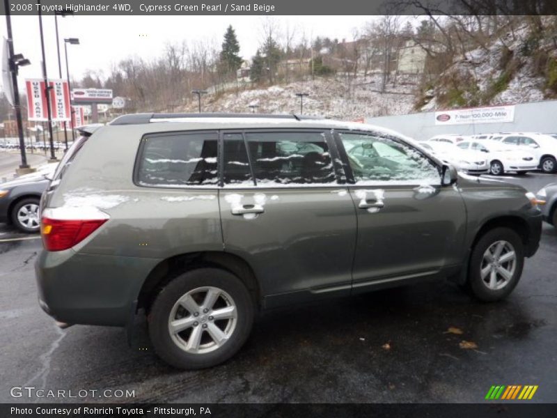 Cypress Green Pearl / Sand Beige 2008 Toyota Highlander 4WD
