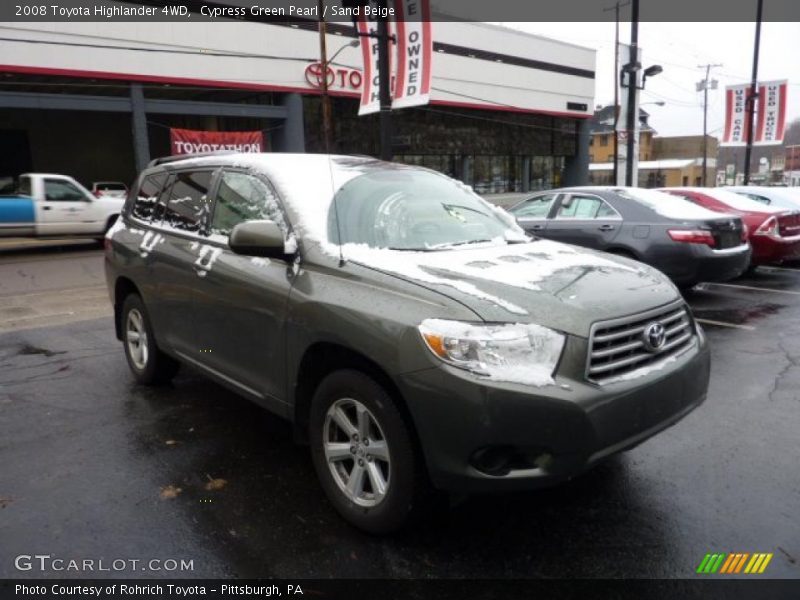 Cypress Green Pearl / Sand Beige 2008 Toyota Highlander 4WD