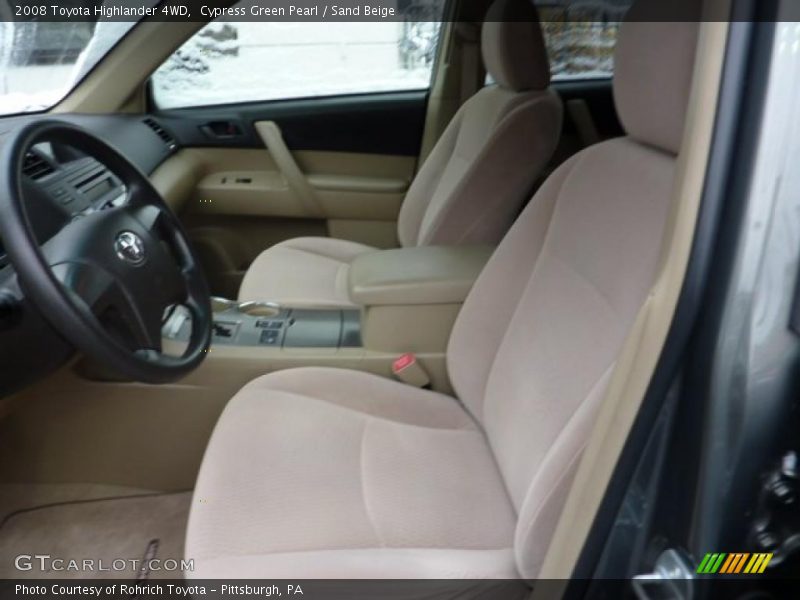 Cypress Green Pearl / Sand Beige 2008 Toyota Highlander 4WD
