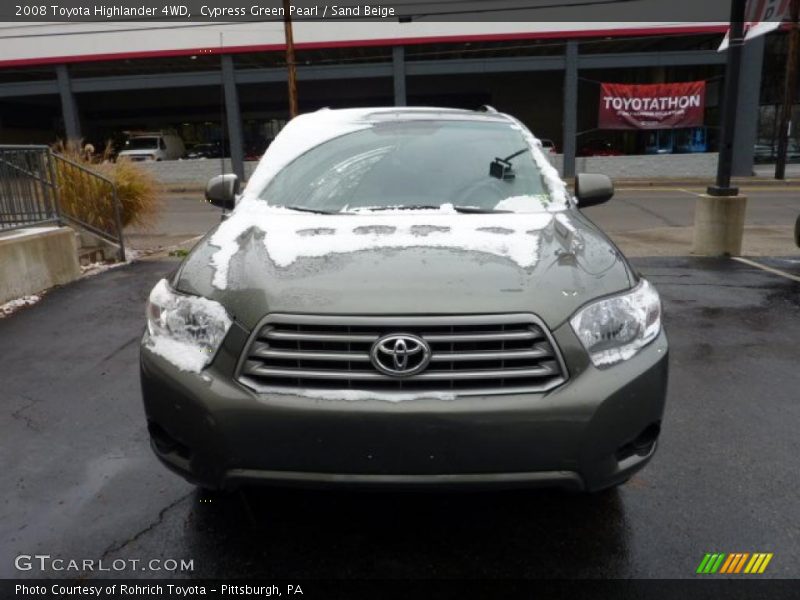 Cypress Green Pearl / Sand Beige 2008 Toyota Highlander 4WD