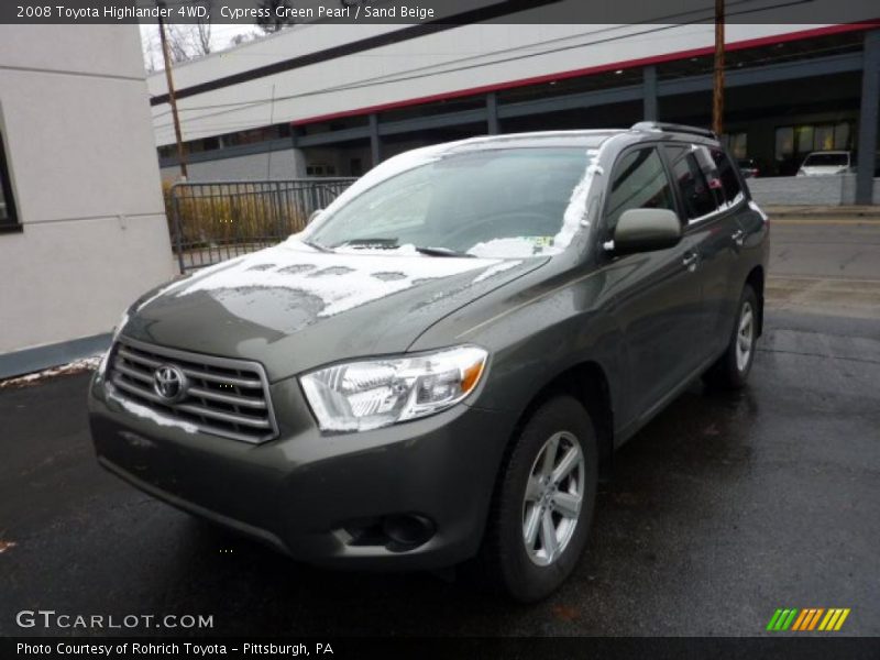 Cypress Green Pearl / Sand Beige 2008 Toyota Highlander 4WD