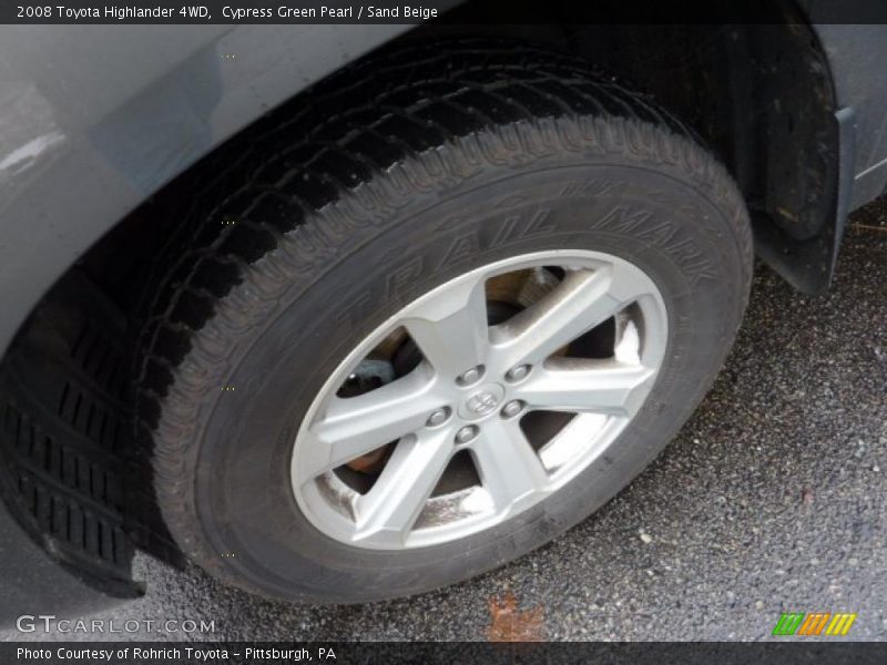 Cypress Green Pearl / Sand Beige 2008 Toyota Highlander 4WD