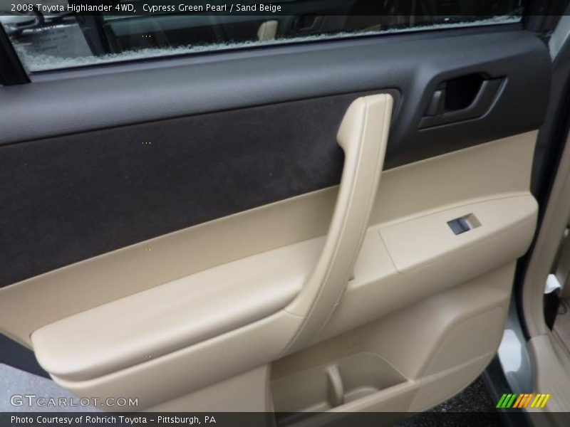 Cypress Green Pearl / Sand Beige 2008 Toyota Highlander 4WD