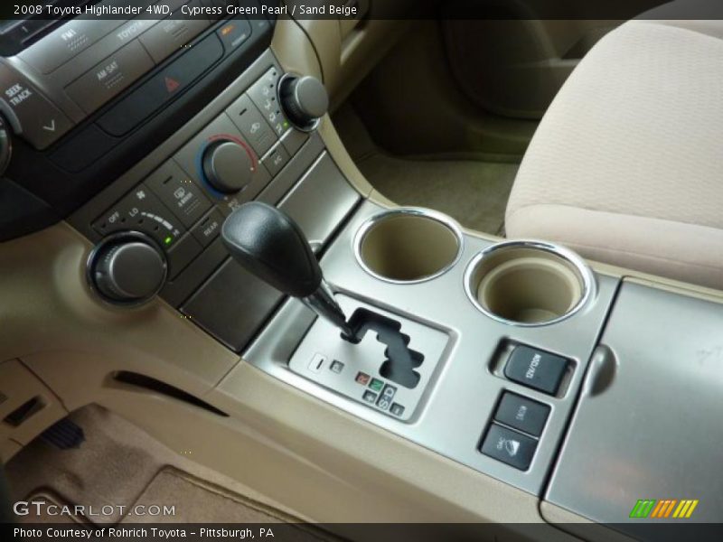 Cypress Green Pearl / Sand Beige 2008 Toyota Highlander 4WD