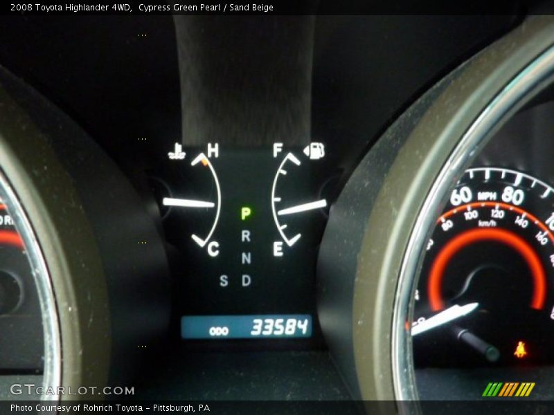 Cypress Green Pearl / Sand Beige 2008 Toyota Highlander 4WD