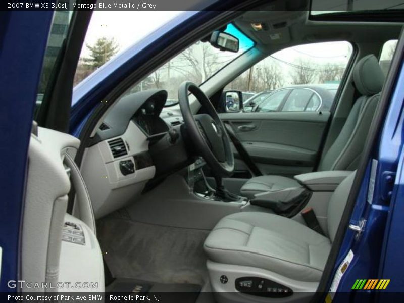 Montego Blue Metallic / Grey 2007 BMW X3 3.0si