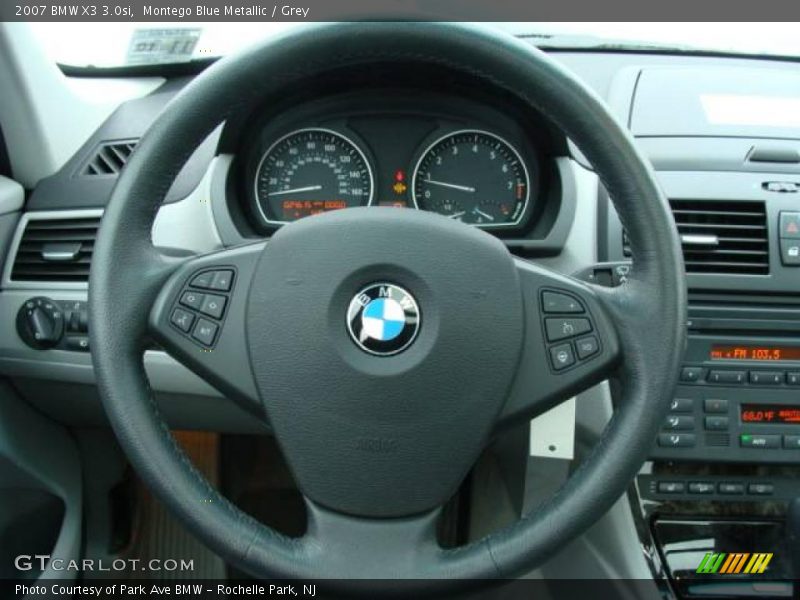 Montego Blue Metallic / Grey 2007 BMW X3 3.0si