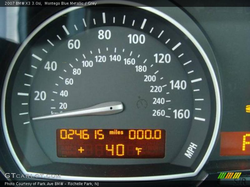 Montego Blue Metallic / Grey 2007 BMW X3 3.0si