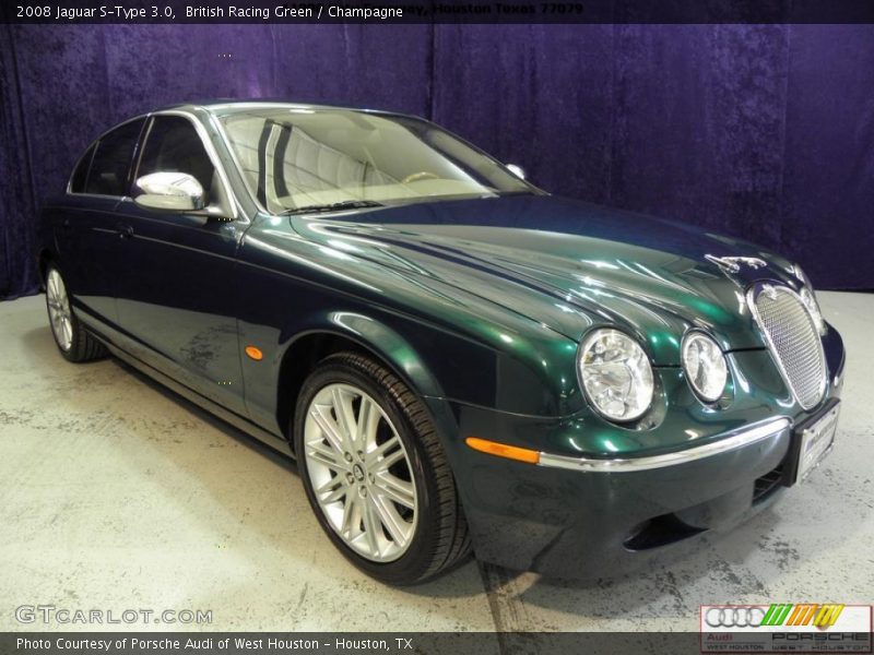 British Racing Green / Champagne 2008 Jaguar S-Type 3.0