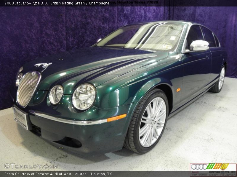 British Racing Green / Champagne 2008 Jaguar S-Type 3.0