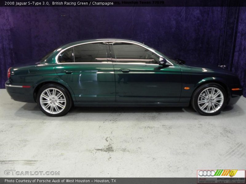 British Racing Green / Champagne 2008 Jaguar S-Type 3.0