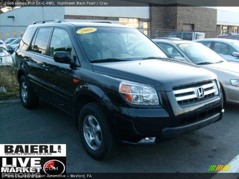 Nighthawk Black Pearl / Gray 2006 Honda Pilot EX-L 4WD