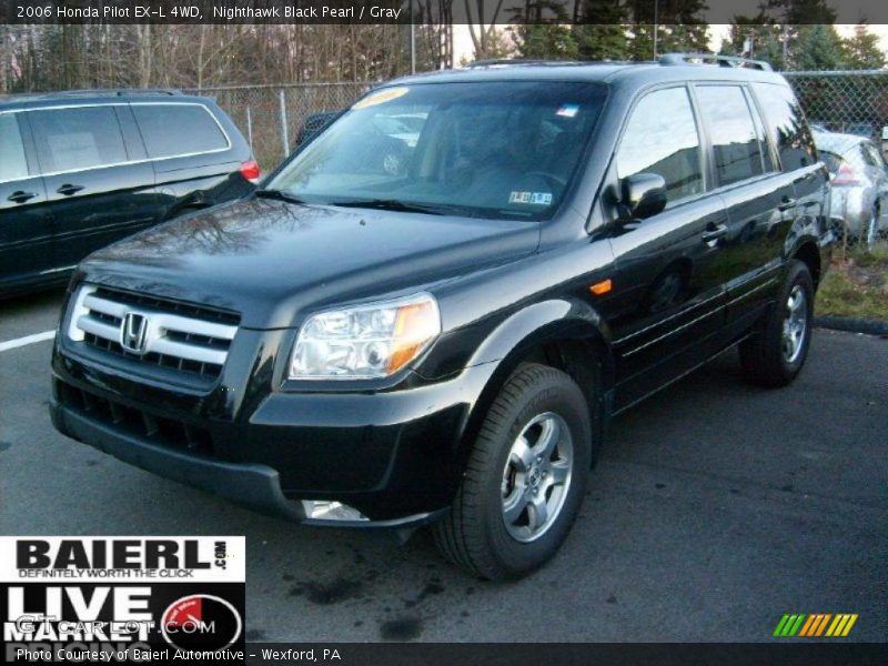 Nighthawk Black Pearl / Gray 2006 Honda Pilot EX-L 4WD