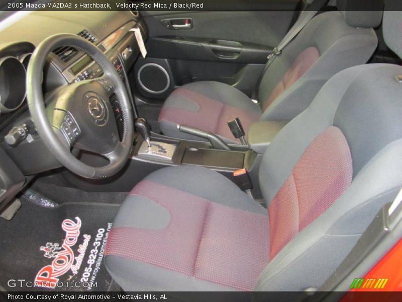  2005 MAZDA3 s Hatchback Black/Red Interior