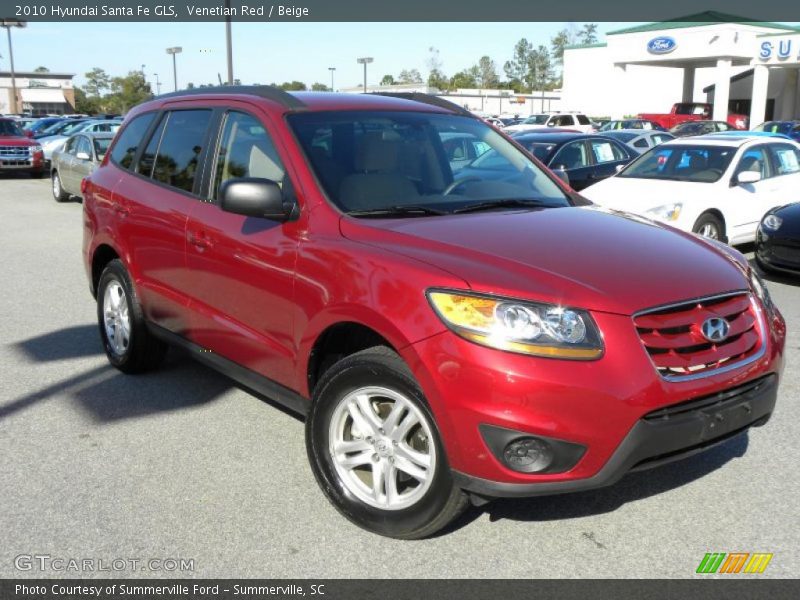 Venetian Red / Beige 2010 Hyundai Santa Fe GLS