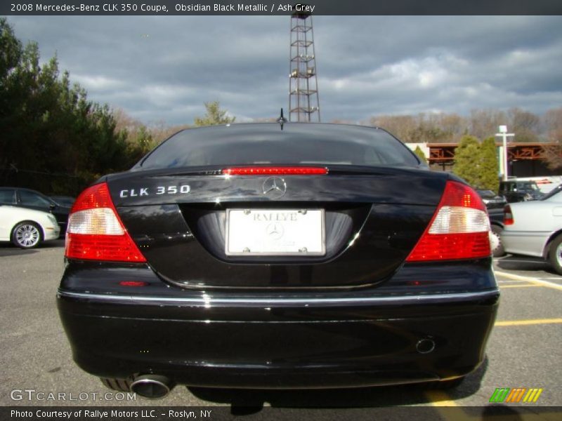 Obsidian Black Metallic / Ash Grey 2008 Mercedes-Benz CLK 350 Coupe