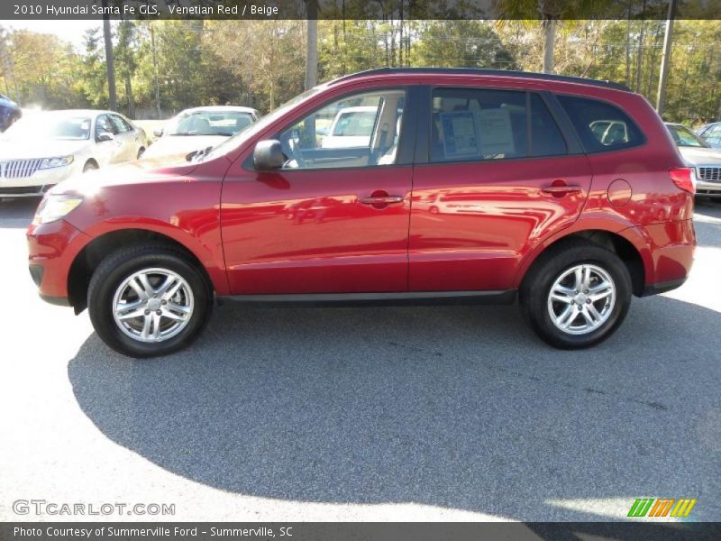 Venetian Red / Beige 2010 Hyundai Santa Fe GLS