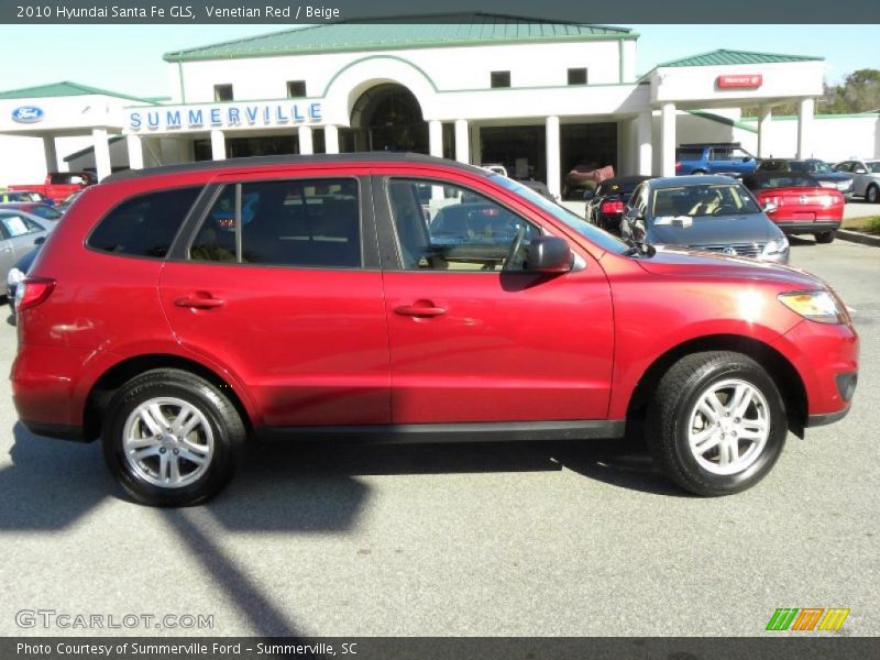 Venetian Red / Beige 2010 Hyundai Santa Fe GLS