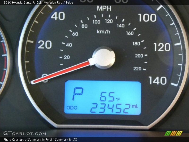 Venetian Red / Beige 2010 Hyundai Santa Fe GLS