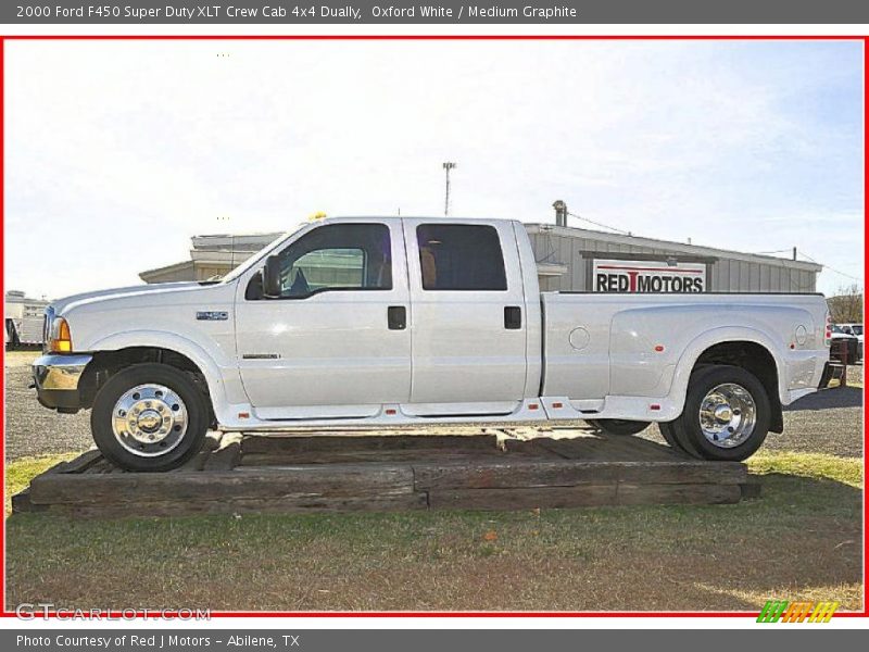 Oxford White / Medium Graphite 2000 Ford F450 Super Duty XLT Crew Cab 4x4 Dually