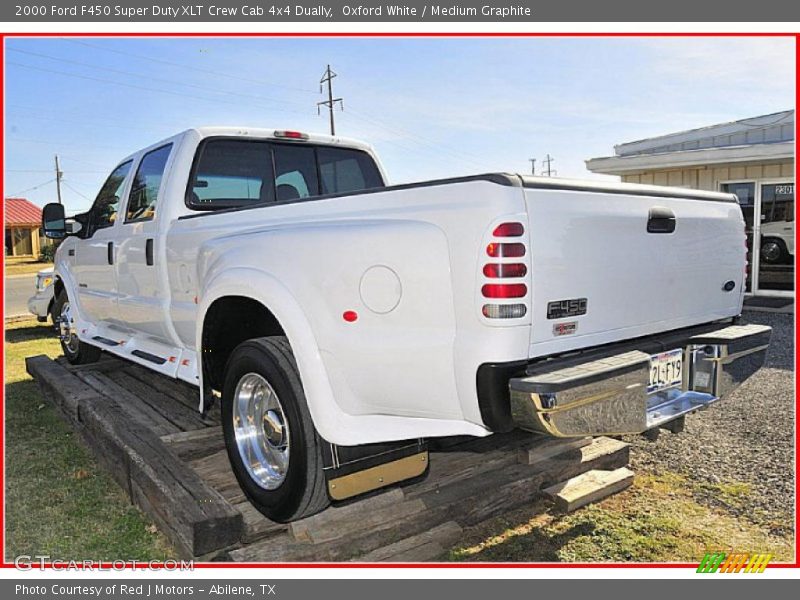 Oxford White / Medium Graphite 2000 Ford F450 Super Duty XLT Crew Cab 4x4 Dually