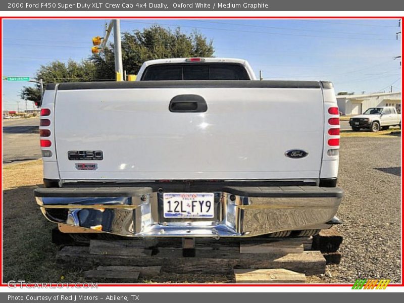 Oxford White / Medium Graphite 2000 Ford F450 Super Duty XLT Crew Cab 4x4 Dually