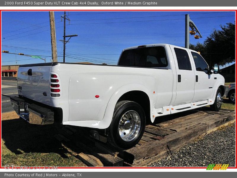 Oxford White / Medium Graphite 2000 Ford F450 Super Duty XLT Crew Cab 4x4 Dually