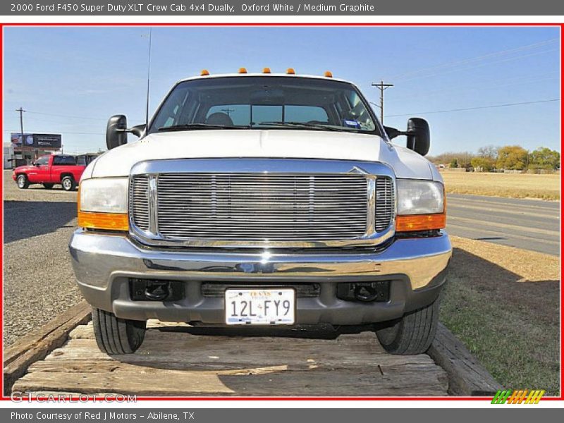 Oxford White / Medium Graphite 2000 Ford F450 Super Duty XLT Crew Cab 4x4 Dually