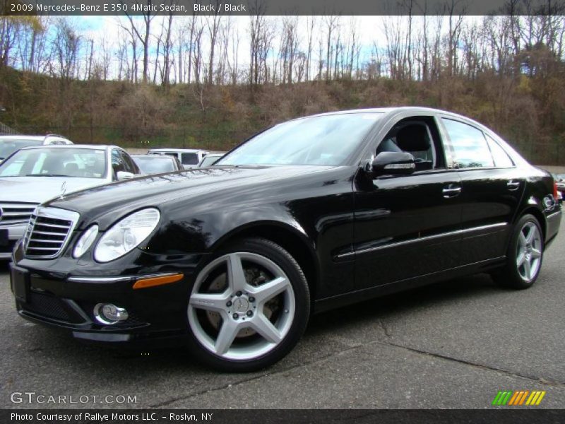 Black / Black 2009 Mercedes-Benz E 350 4Matic Sedan