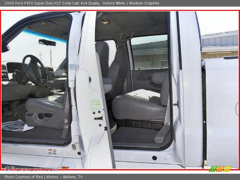 Oxford White / Medium Graphite 2000 Ford F450 Super Duty XLT Crew Cab 4x4 Dually