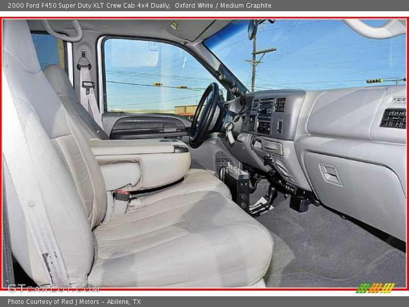 Oxford White / Medium Graphite 2000 Ford F450 Super Duty XLT Crew Cab 4x4 Dually