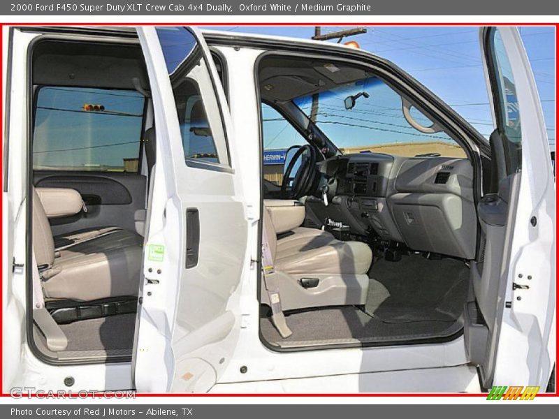 Oxford White / Medium Graphite 2000 Ford F450 Super Duty XLT Crew Cab 4x4 Dually