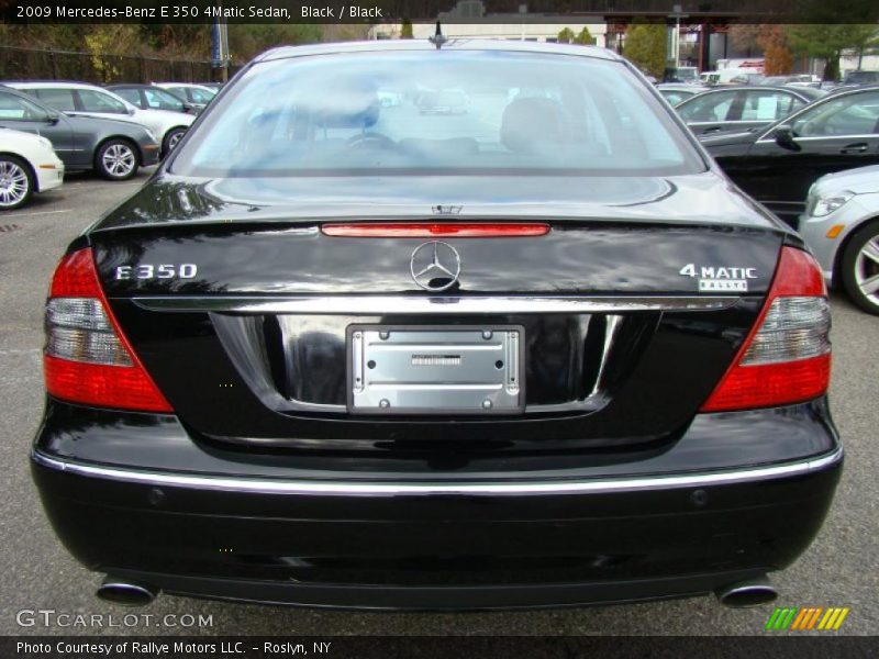 Black / Black 2009 Mercedes-Benz E 350 4Matic Sedan