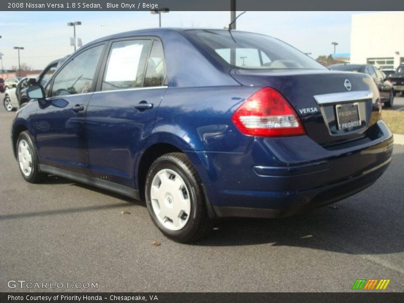 Blue Onyx / Beige 2008 Nissan Versa 1.8 S Sedan