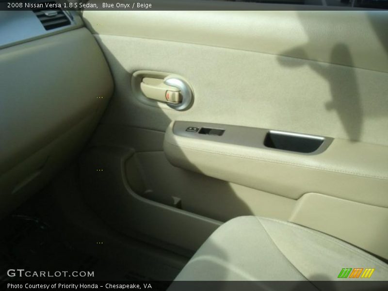 Blue Onyx / Beige 2008 Nissan Versa 1.8 S Sedan